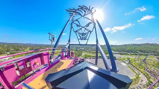 DC Rivals HyperCoaster  Warner Brothers Movie World  Onride  4K  Wide Angle