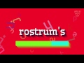 Rostrums  comment dire rostrums   tribune rostrums  how to say rostrums ro