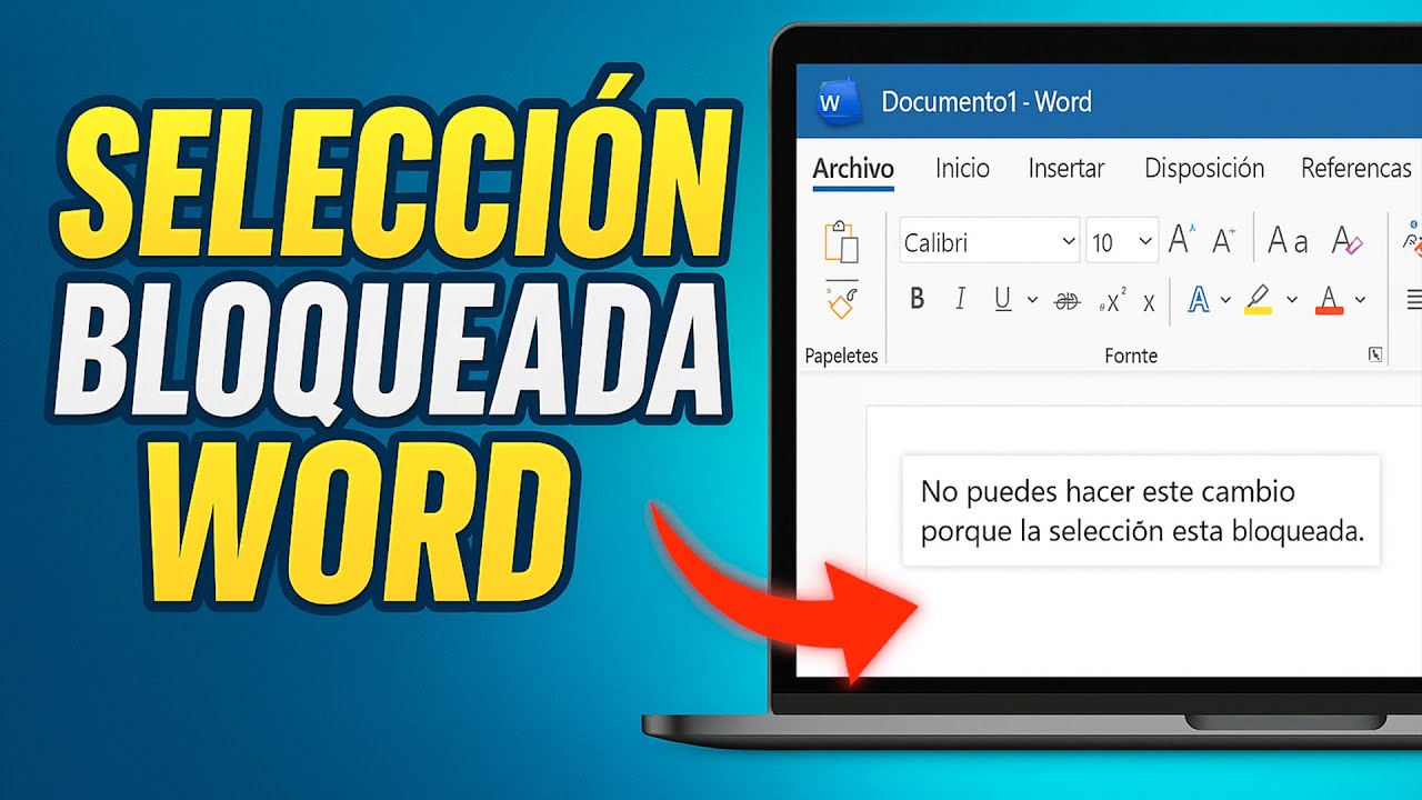 ✅NO PUEDES HACER ESTE CAMBIO PORQUE LA SELECCION ESTA BLOQUEADA EN WORD [SOLUCION]