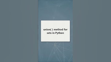 How to implement union( ) method for sets in Python #pythonshot #python3 #shortvideo #shorts #short