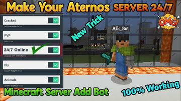 How to Make 24/7 Online Bot For aternos Server || Easy add Bot in SMP || 100% Warking 😱😯 New Trick