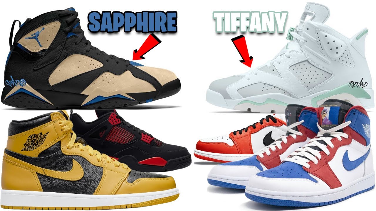 AIR JORDAN 7 SAPPHIRE 2022, JORDAN 6 TIFFANY, JORDAN 4 RED THUNDER, JORDAN  1 POLLEN, AND MORE - YouTube