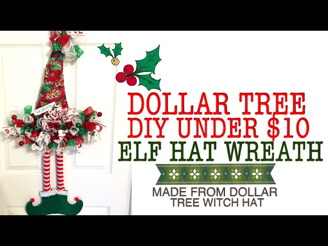 Dollar Tree Diy Elf Wreath | Christmas Crafts - Youtube