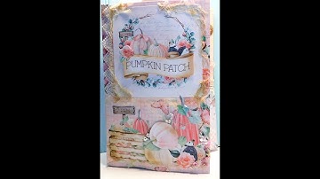 Shabby chic fall altered file folder
