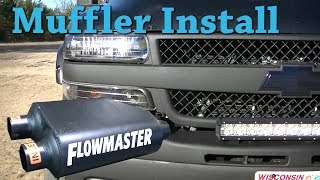 'Project Midnight' Silverado 2500HD 6.0 Flowmaster Super 40 Muffler Install