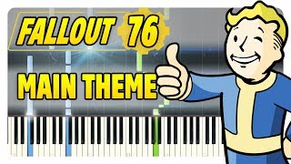 Video thumbnail of "Fallout 76 - Main Theme Piano Tutorial (Sheet Music + midi)"