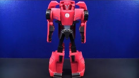 TRANSFORMERS ROBOTS IN DISGUISE 3 STEPS SIDESWIPE VIDEO TOY REVIEW