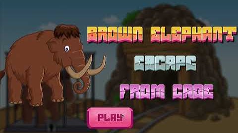Brown Elephant Escape From Cage Walkthrough - Games2Jolly