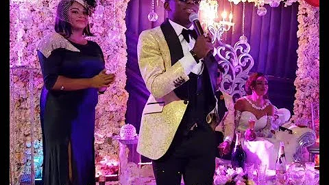 You Need To See Best Man, Small Doctor's Speech To Oritsefemi and His Wife,As They Toast & Dine