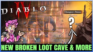 Diablo 4 - Get 20 Legendaries in 1 Hour - Full FAST Sacred Legendary Farm Guide & New OP Loot Cave