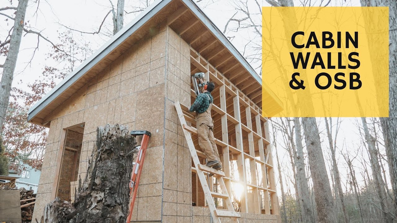 Sheathing Cabin Walls Cabin Build Ep.13 YouTube Sheathing Cabin Walls Cabin Build Ep.13 YouTube