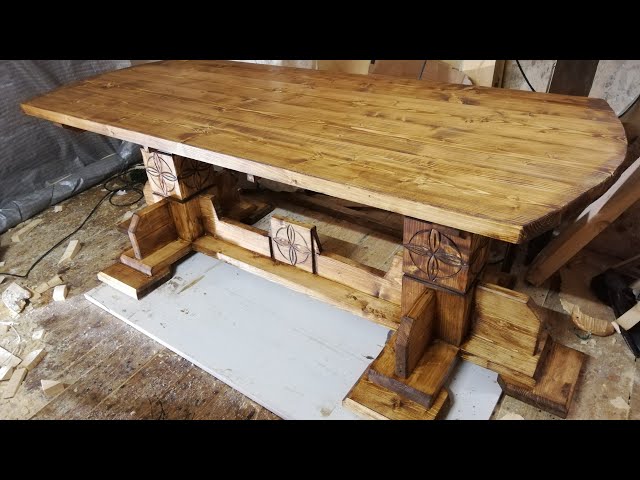 Как сделать деревянный стол и скамейки для дачи (с чертежами)