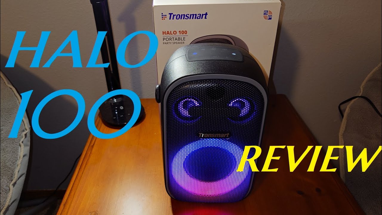 Tronsmart Halo 100 Bluetooth Speaker 60W IPX6 Outdoor Speaker Wireless  Waterproof Portable Bluetooth Speaker , Black 