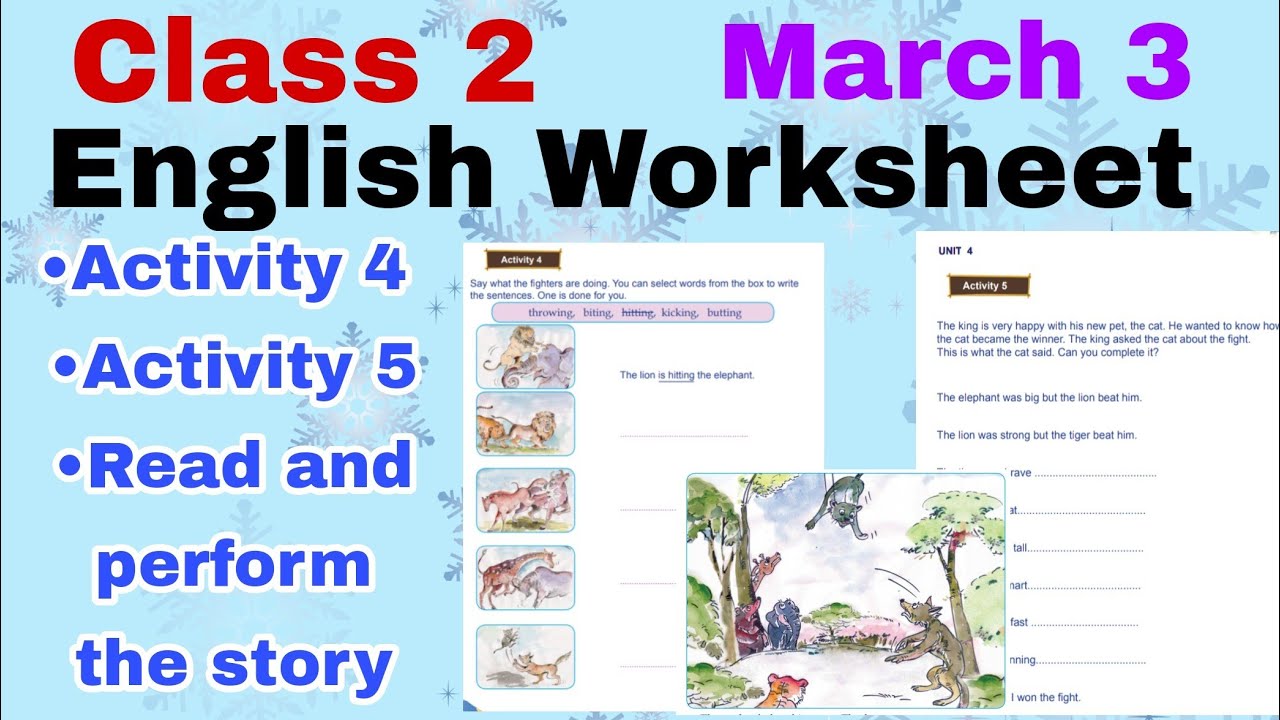 Class 2 English Worksheet Mar 3 2 Nd Std English Worksheet 3 3 21 Std 3 English Worksheet 3 3 21 Youtube