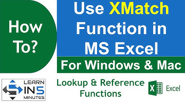 How to use Xmatch Function in Microsoft Excel | Learn in 5 Minutes