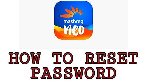 How to reset mashreq neo password