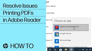 Resolve Issues PDFs from Adobe Reader in Windows | HP Printers | @HPSupport - YouTube