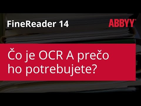 Video: Čo znamená OCR dokument?