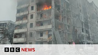 Ukraine war: Civilians killed in missile strikes on Kyiv and Kharkiv | BBC News