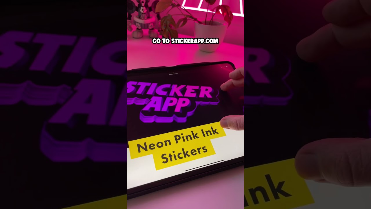 Print Neon Pink Ink Stickers - Free shipping - StickerApp