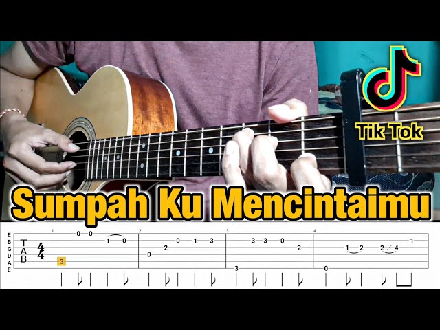 Viral Tiktok - Sumpah Ku Mencintaimu Fingerstyle Guitar Tutorial Tab + Chord class=