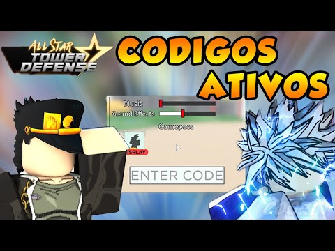 NOVOS *CODIGOS* DO ALL STAR TOWER DEFENSE (ROBLOX) 