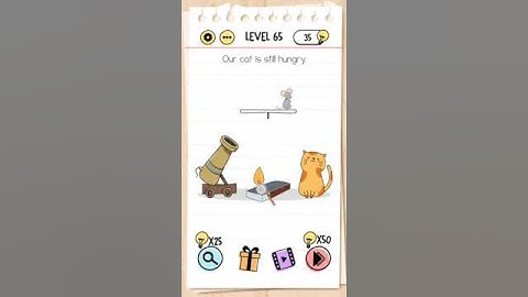 Brain test level 65 Our cat is still hungry
