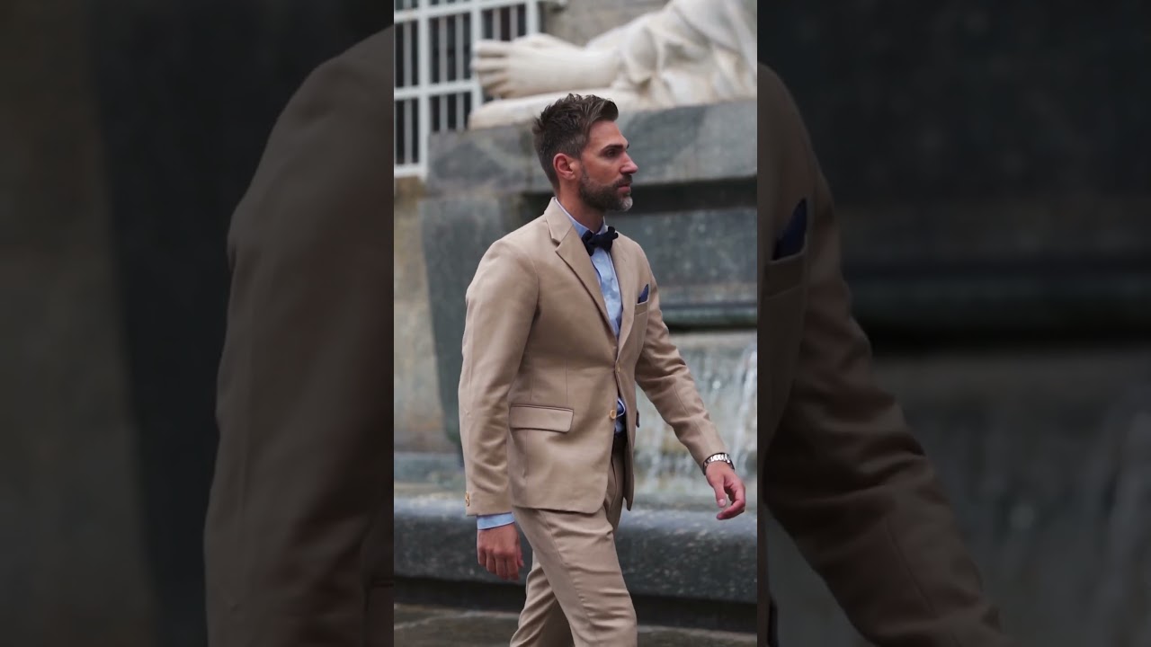 Naples Champagne Tweed Suit | StudioSuits