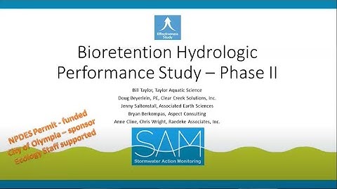 Bioretention Performance Monitoring and Modeling of 10 Facilities using WWHM2012