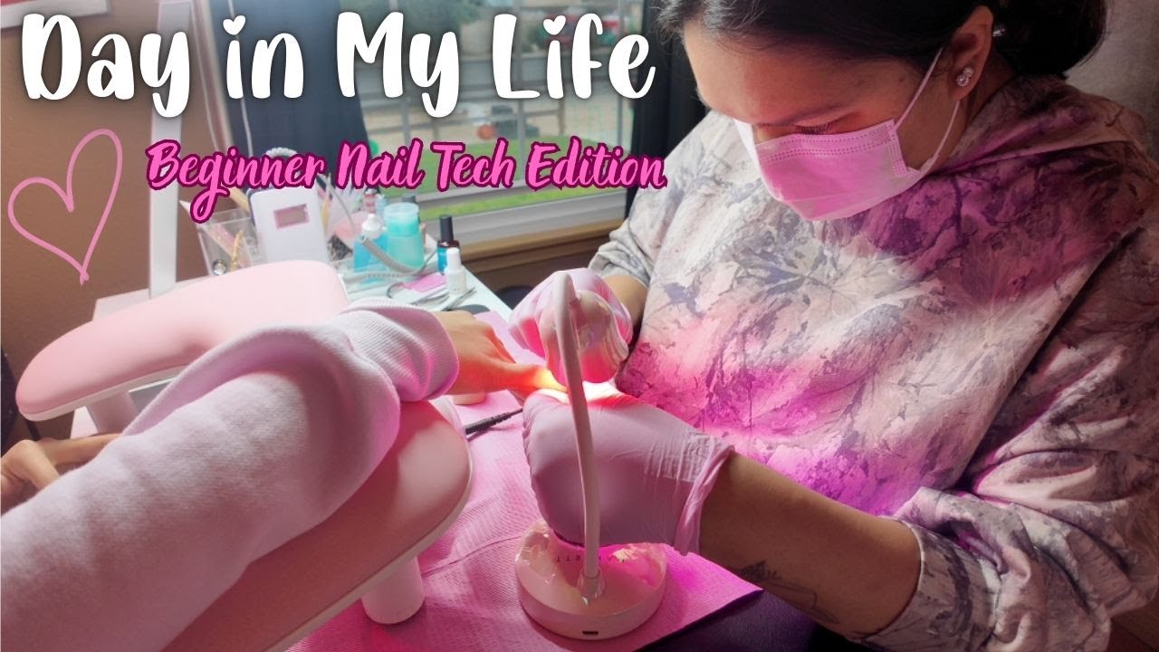 Day in the life * Beginner Nail Tech Edition* 💕 Vlogmas Day 23