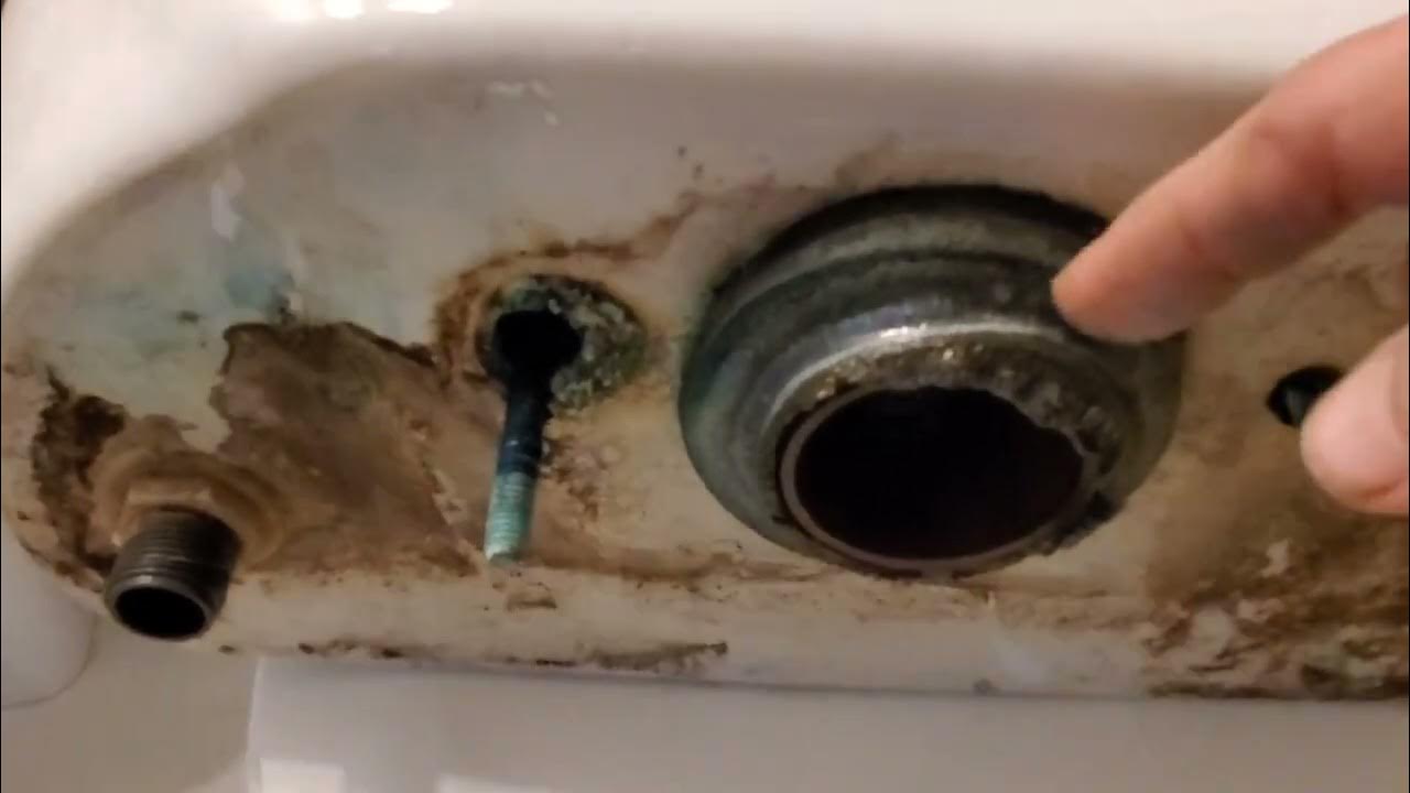 How to replace a toilet tank donut gasket seal YouTube