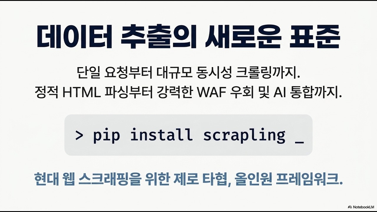 Scrapling : 지능형 적응형 스크래핑과 안티봇 우회 기능과 웹사이트 구조 변경에 자동으로 대응, Cloudflare 완벽 우회 및 동적 페이지 처리
