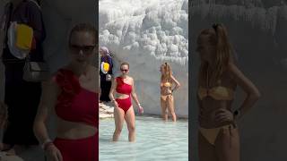 ☀️Pamukkale Fun Cleopatra Pool Hot -Summer Holiday 82🍭 #summer #travel