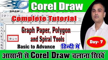 Graph Paper, Polygon and Spiral Tools | Corel Draw complete Tutorial in Hindi |