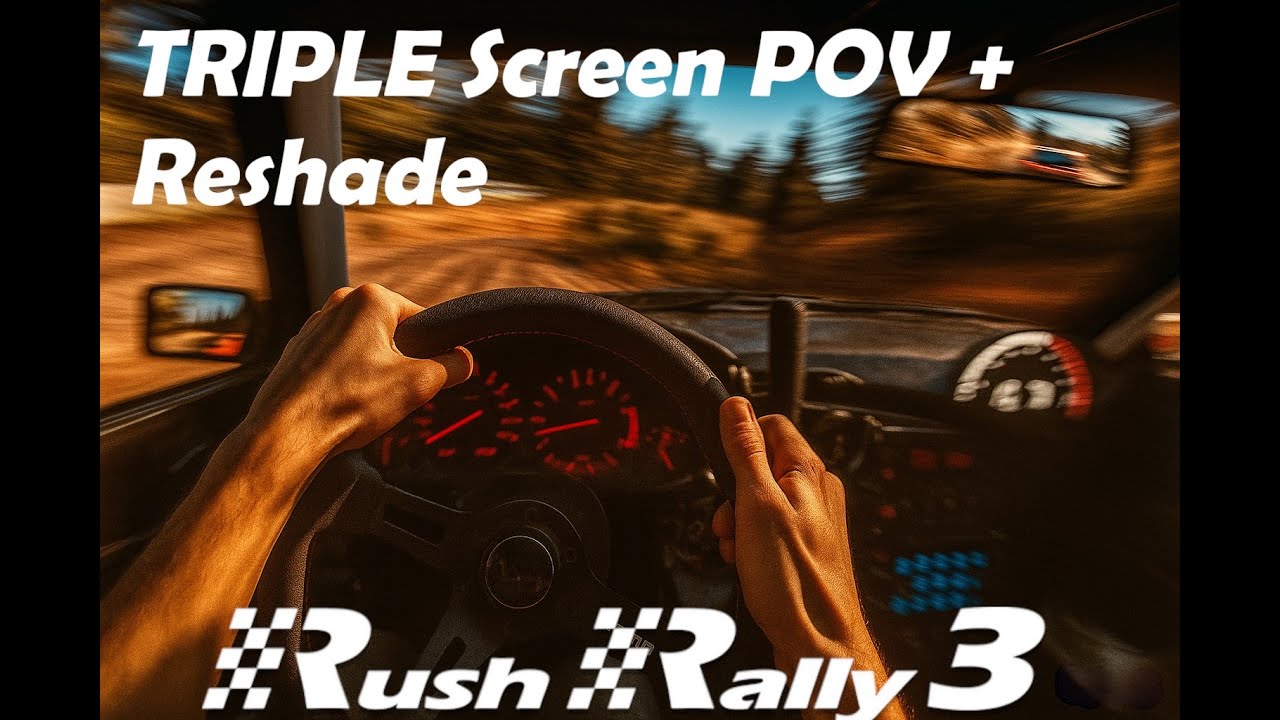 POV GoPro, Triple screen+Reshade, (Rush Rally 3) - YouTube