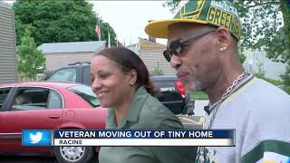 From homeless to happy: Army veteran moves out of "tiny home" village in Racine
