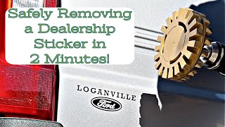 Safely Removing a Car Dealer Decal in 2 Minutes by Wandering Weekends 2,786 views 2 months ago 2 minutes, 8 seconds