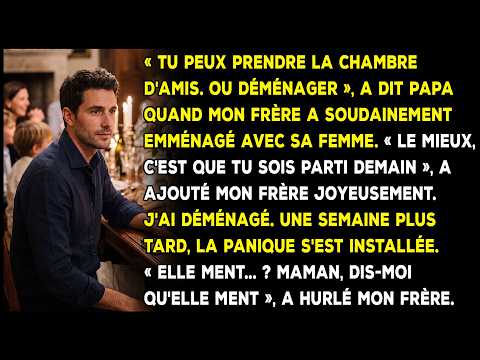 Lors du dîner de famille, mes parents ont dit : «Tu peux prendre la chambre d'amis. Ou déménager.»