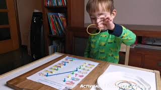 DIY matching activity with push pin  Kids game fun