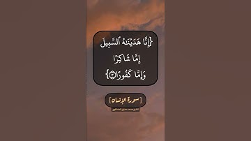 سورة الإنسان الآية ١ الى ٤ بصوت الشيخ محمد صديق المنشاوي