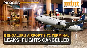 Heavy Overnight Rain Causes Leakage In Bengaluru Airport's Terminal 2; Disrupts 17 Flights | Watch