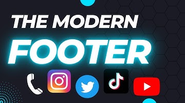 How to make footer section ( Modern design ) HTML & CSS