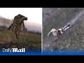 Two hero Ukraine soldiers save their wounded comrades by carrying them across Bakhmut battlefields