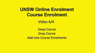 Course Enrolment 4 Of 4 Swap And Dropping A Course, Adding New Course Enrolments