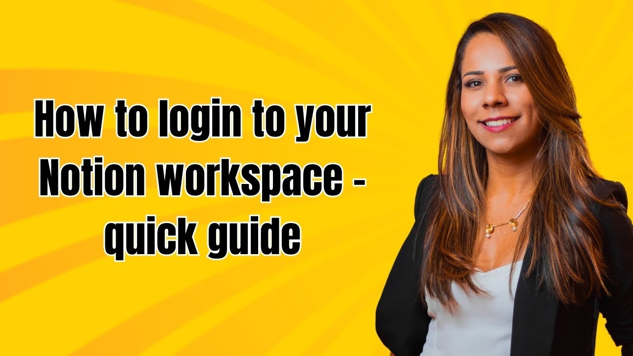 How to login to your Notion workspace - quick guide - YouTube