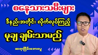 စနေသားသမီးများအတွက် ဘဝတစ်သက်တာ ဟောစာတမ်း