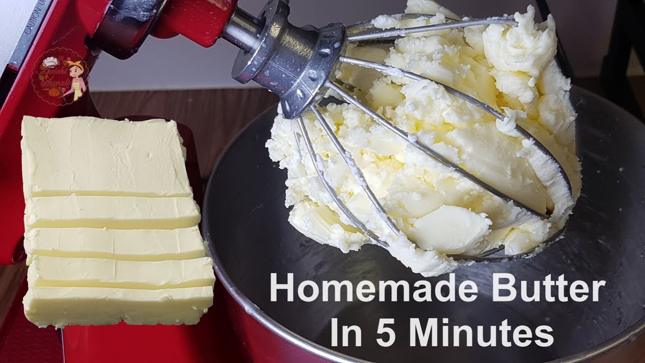 HOMEMADE STAND MIXER BUTTER  Easy Stand Mixer Recipe 