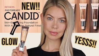 NEW!!  REVLON CANDID GLOW FOUNDATION!! DEMO + WEAR TEST | BrittanyNichole