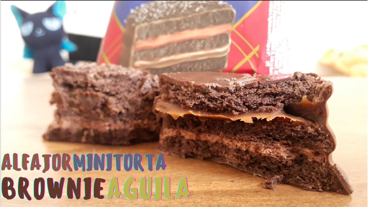 Alfajor Mini torta Brownie Aguila - YouTube