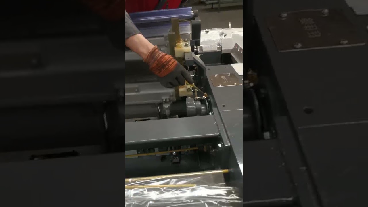 Leno water jet loom for weaving garlic net bags, tested in our factory before loading.